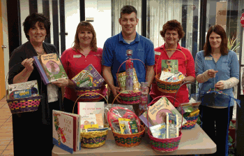 CNB Employees Make Easter Baskets with Salvation Army